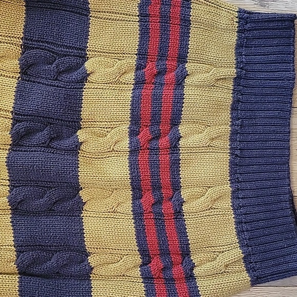 CLASSIC VINTAGE GAP Men's Cable Knit Sweater - Navy, Olive, and Red NWT - Picture 5 of 6